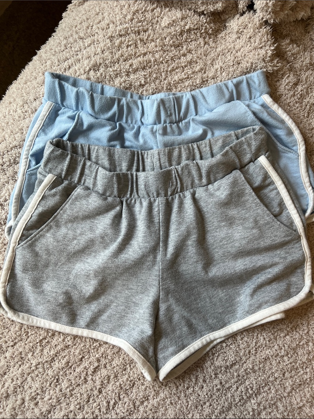 Lot of 2 girls’ cotton jersey shorts